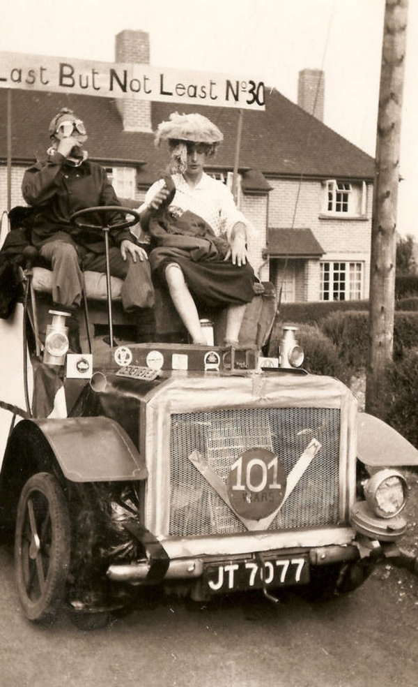 Dennis Maidment and John Brown with Uncle Arthur driving in the ‘Brighton Run’
