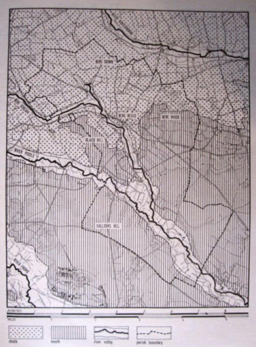 Bere Regis old map