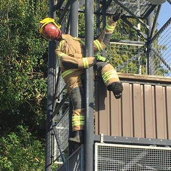 Bere Regis Fire Station-Firefighter S Crow on wildfire lookout duty!